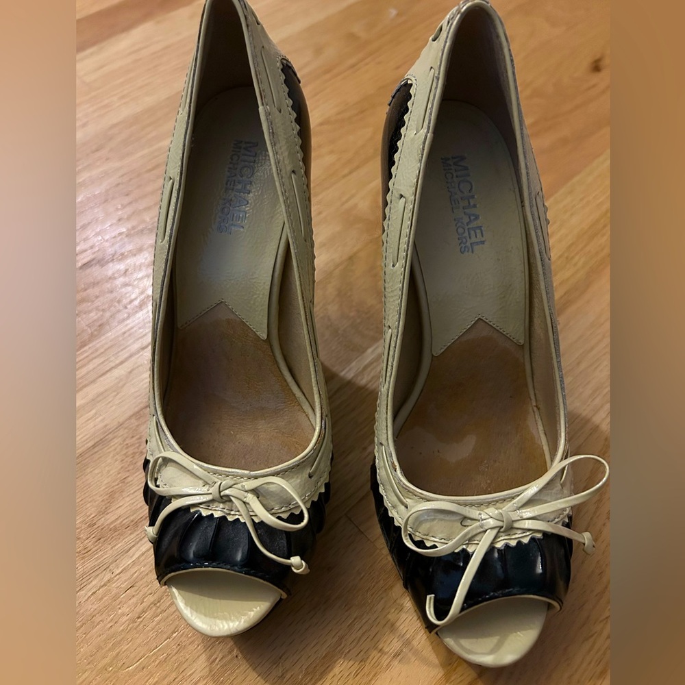 Michael Kors black platform heels